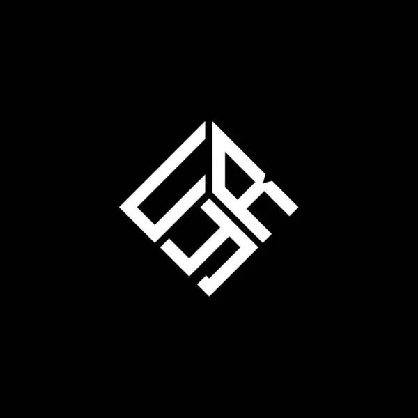 Ury Letter Logo Design Black Background Ury Creative Initials Letter — Stock Vector