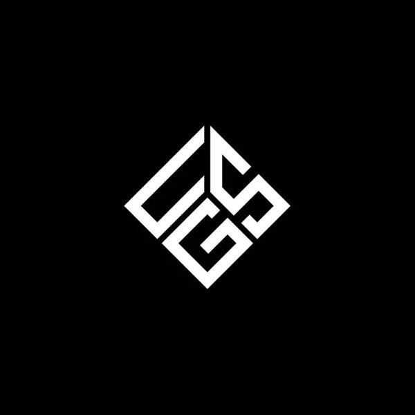 Diseño Del Logotipo Letra Usg Sobre Fondo Negro Usg Iniciales — Archivo Imágenes Vectoriales