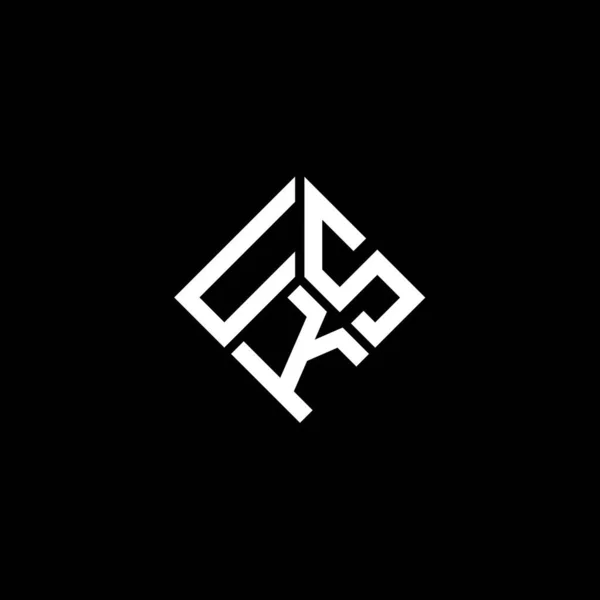 Logo Lettera Usk Disegno Sfondo Nero Usk Creativo Iniziali Lettera — Vettoriale Stock