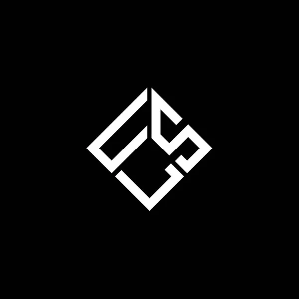 Diseño Del Logotipo Letra Usl Sobre Fondo Negro Usl Iniciales — Vector de stock
