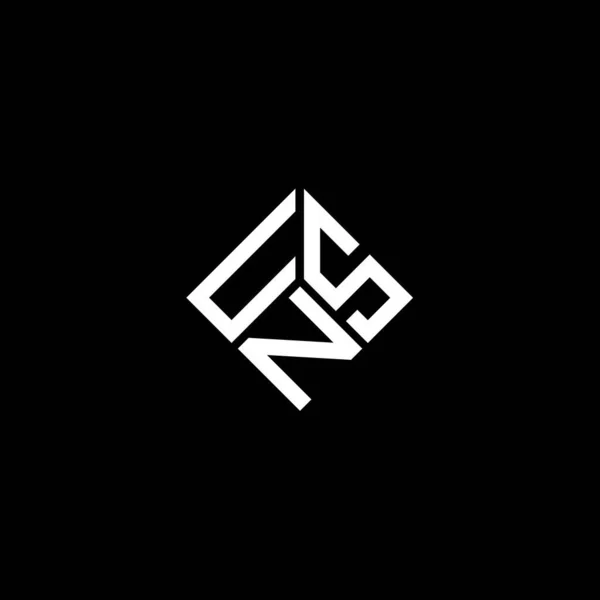 Usn Letter Logo Design Auf Schwarzem Hintergrund Usn Kreative Initialen — Stockvektor