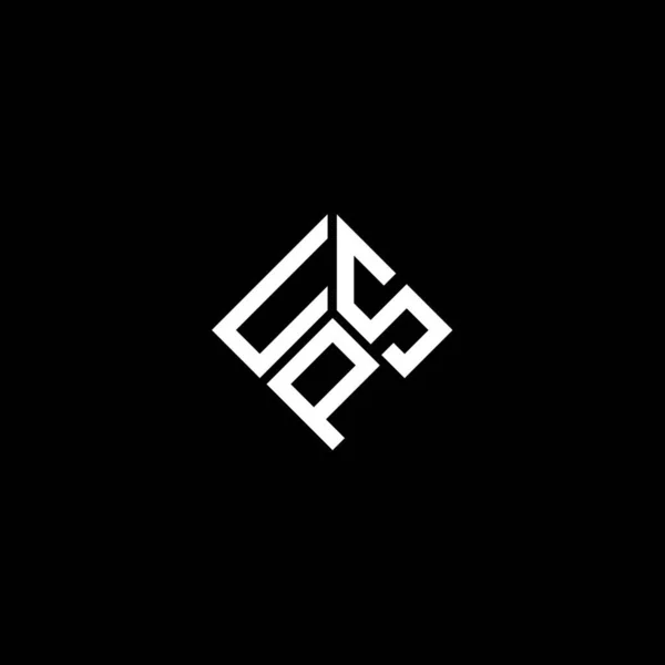 Diseño Del Logotipo Letra Usp Sobre Fondo Negro Usp Iniciales — Vector de stock