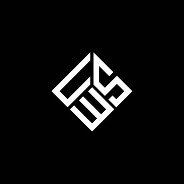 Siyah Arka Planda Usw Harf Logosu Tasarımı Usw Yaratıcı Harflerin — Stok Vektör