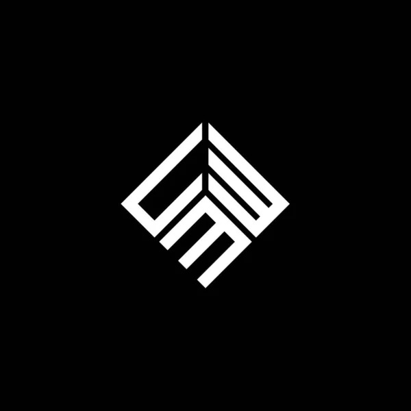 Diseño Del Logotipo Letra Uwm Sobre Fondo Negro Uwm Iniciales — Archivo Imágenes Vectoriales