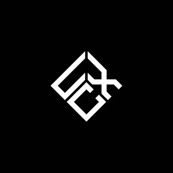 Формат Логотипу Uxc Чорному Тлі Творчі Ініціали Uxc Мають Поняття — стоковий вектор