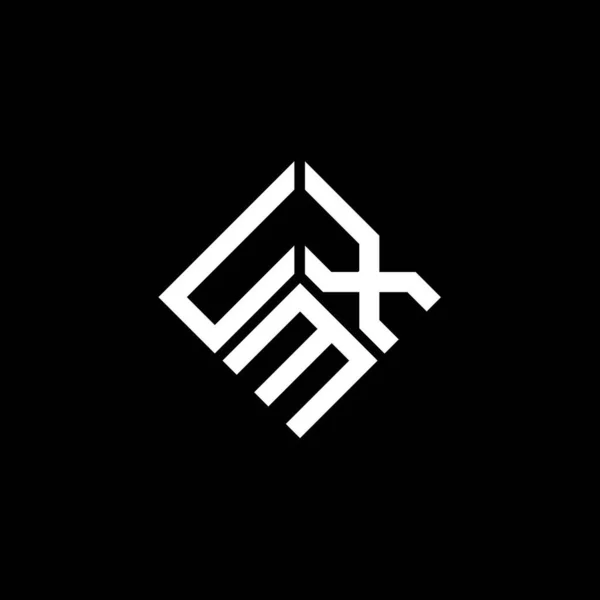 Uxm Lettre Logo Design Sur Fond Noir Uxm Initiales Créatives — Image vectorielle