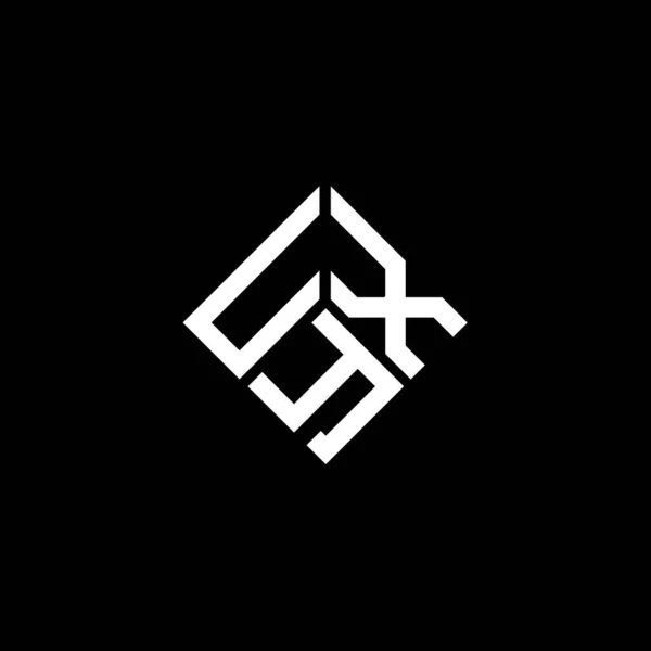Uxy Letter Logo Design Black Background Uxy Creative Initials Letter — Stock Vector
