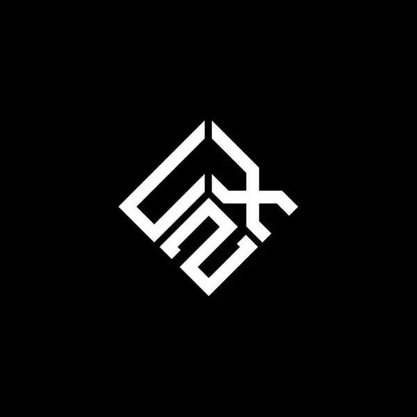 Формат Логотипу Uxz Чорному Тлі Творчі Ініціали Uxz Мають Поняття — стоковий вектор