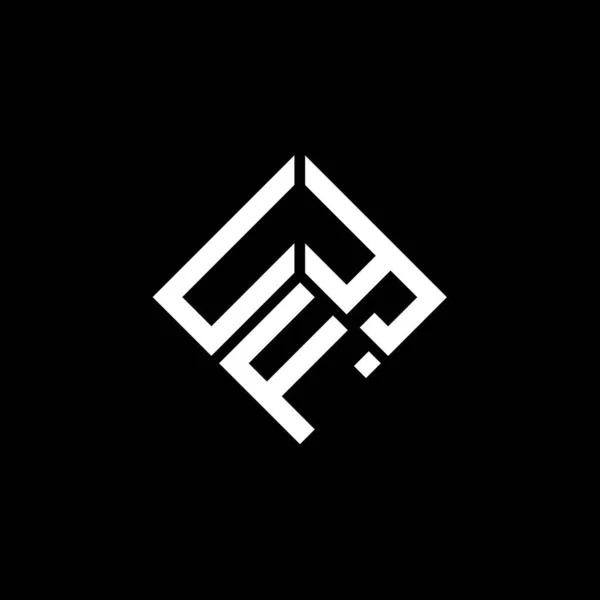 Uyf Lettre Logo Design Sur Fond Noir Uyf Initiales Créatives — Image vectorielle