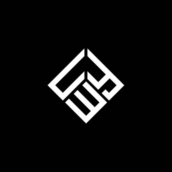 Uyw Buchstabe Logo Design Auf Schwarzem Hintergrund Uyw Kreative Initialen — Stockvektor