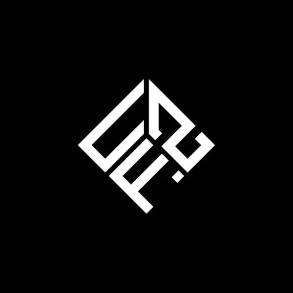 Дизайн Логотипа Uzf Чёрном Фоне Концепция Логотипа Инициалами Uzf Дизайн — стоковый вектор