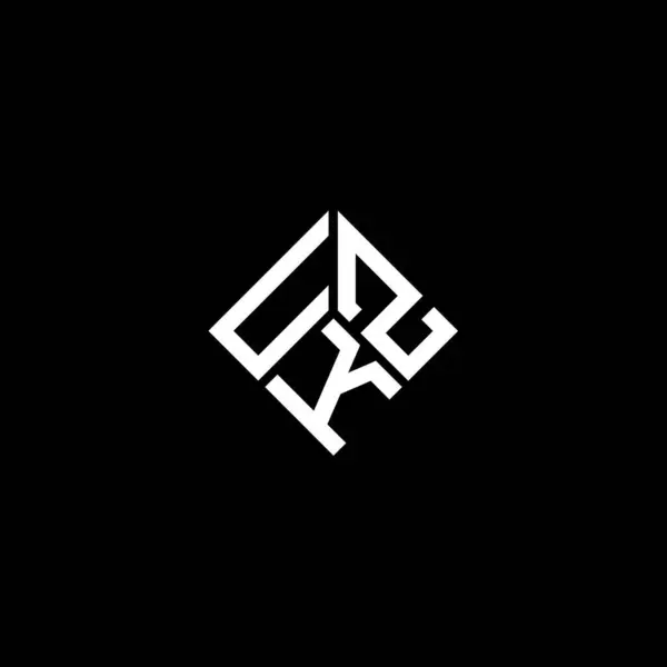 ブラックを基調としたUzkレターロゴデザイン Uzkクリエイティブイニシャルレターロゴコンセプト Uzk手紙デザイン — ストックベクタ