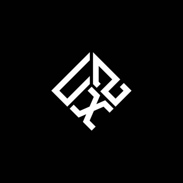 Uzx Logo Ontwerp Zwarte Achtergrond Uzx Creatieve Initialen Letter Logo — Stockvector