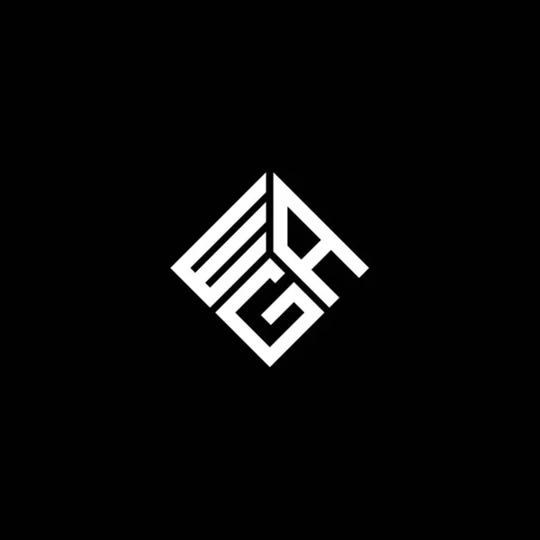 Wag Letter Logo Design Auf Schwarzem Hintergrund Wag Kreative Initialen — Stockvektor