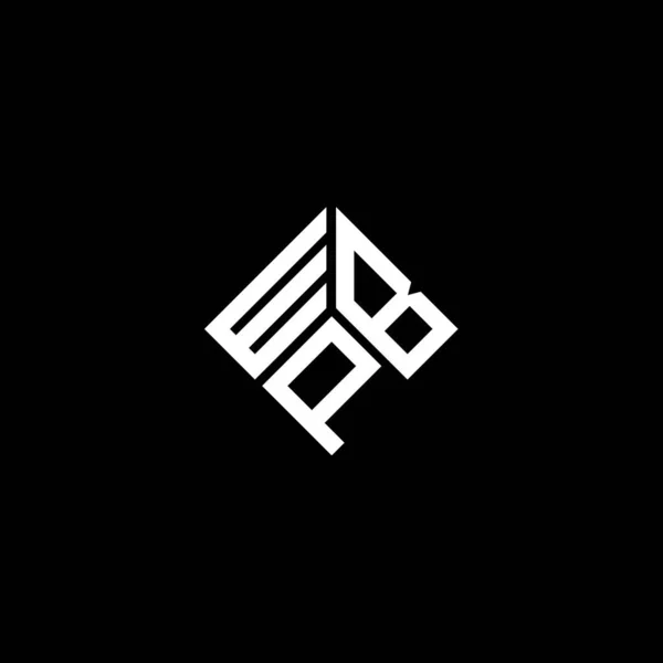 Diseño Del Logotipo Letra Wbp Sobre Fondo Negro Wbp Iniciales — Vector de stock