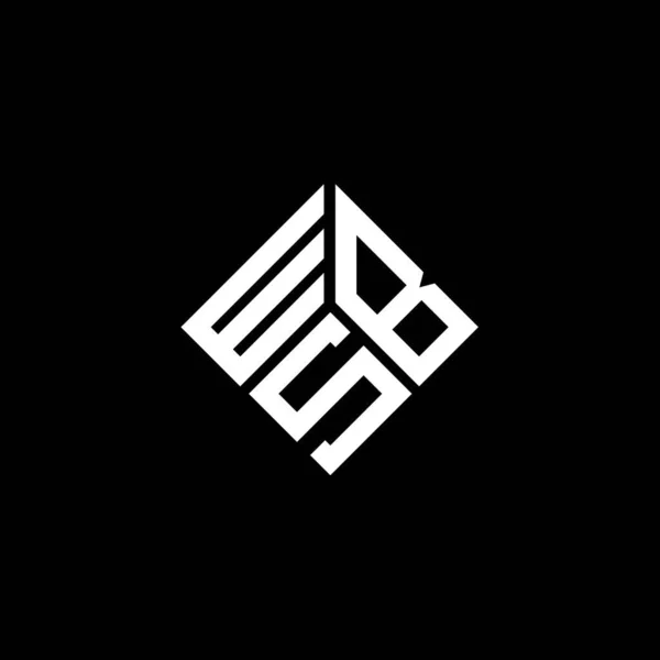 Projekt Logo Litery Wbs Czarnym Tle Kreatywne Inicjały Wbs Koncepcja — Wektor stockowy