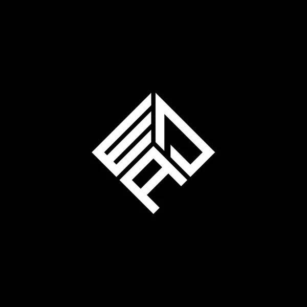 Projekt Logo Litery Wda Czarnym Tle Kreatywne Inicjały Wda Koncepcja — Wektor stockowy