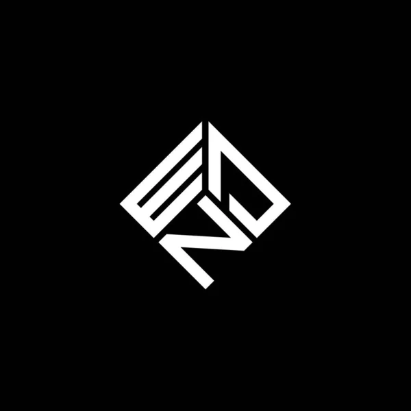 Design Logotipo Carta Wdn Fundo Preto Wdn Iniciais Criativas Conceito —  Vetores de Stock