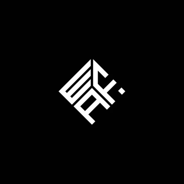 Design Logotipo Carta Wfa Fundo Preto Wfa Iniciais Criativas Conceito —  Vetores de Stock