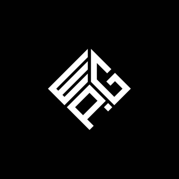 Diseño Del Logotipo Letra Wgp Sobre Fondo Negro Wgp Iniciales — Vector de stock