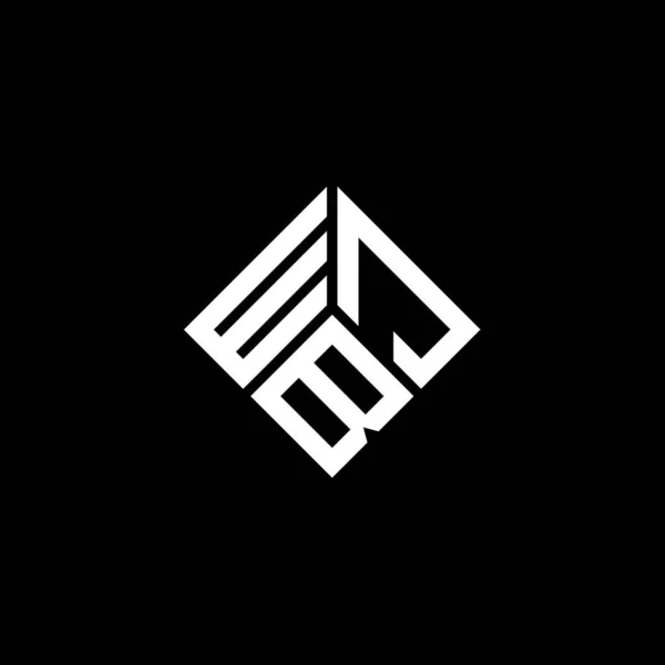 Diseño Del Logotipo Letra Wjb Sobre Fondo Negro Wjb Iniciales — Vector de stock