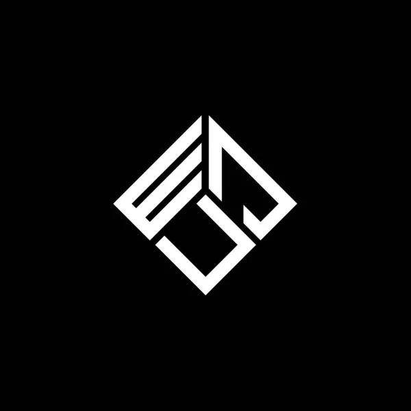 Wju Дизайн Логотипу Чорному Тлі Творчі Ініціали Wju Мають Поняття — стоковий вектор