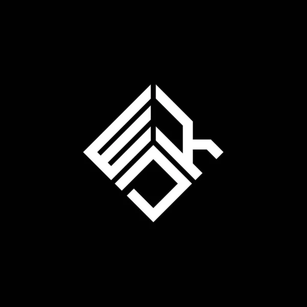 Projekt Logo Litery Wkd Czarnym Tle Kreatywne Inicjały Wkd Koncepcja — Wektor stockowy