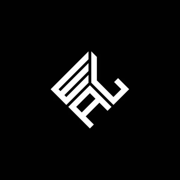 Projekt Logo Litery Wla Czarnym Tle Kreatywne Inicjały Wla Koncepcja — Wektor stockowy
