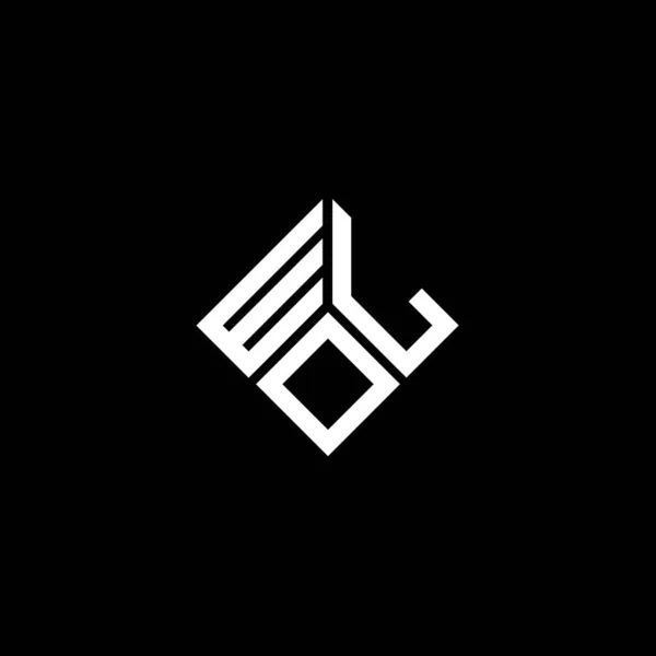 Logo Della Lettera Wlo Sfondo Nero Wlo Creativo Iniziali Lettera — Vettoriale Stock