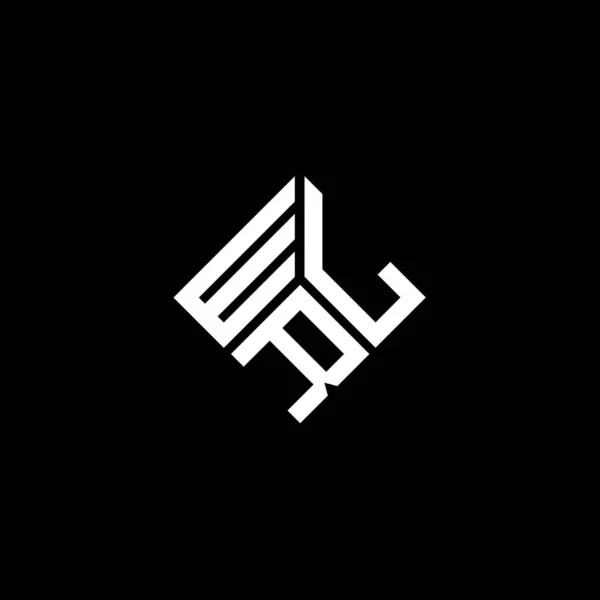 Diseño Del Logotipo Letra Wlr Sobre Fondo Negro Wlr Iniciales — Vector de stock