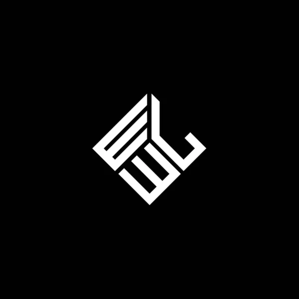 Diseño Del Logotipo Letra Wlw Sobre Fondo Negro Wlw Iniciales — Vector de stock
