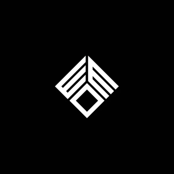 ブラックを基調としたWmoレターロゴデザイン Wmoクリエイティブイニシャルレターロゴコンセプト Wmoレターデザイン — ストックベクタ