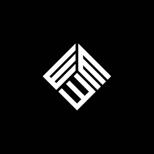 Diseño Del Logotipo Letra Wmw Sobre Fondo Negro Wmw Iniciales — Vector de stock