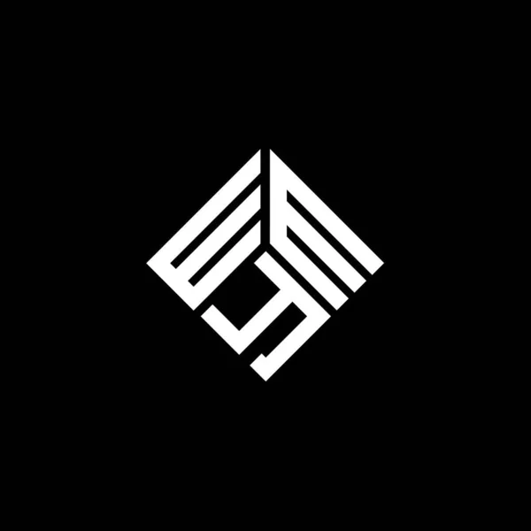 Desain Logo Surat Wmy Pada Latar Belakang Hitam Wmy Kreatif - Stok Vektor