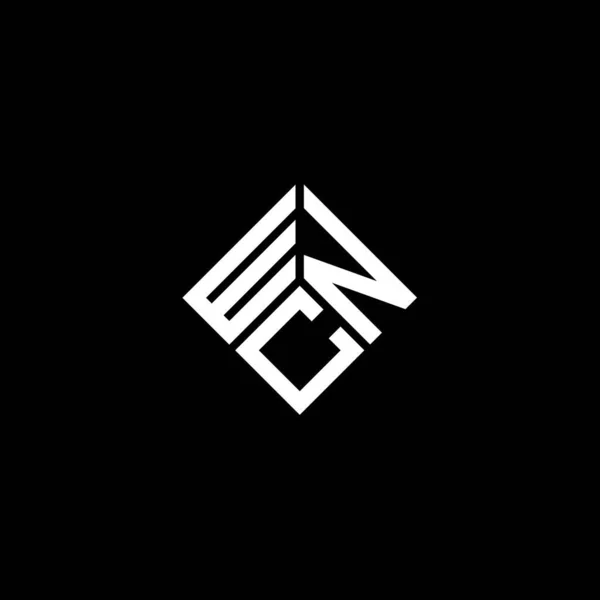 Wnc Letter Logo Ontwerp Zwarte Achtergrond Wnc Creatieve Initialen Letter — Stockvector