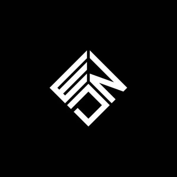 Σχεδιασμός Λογότυπου Γραμμάτων Wnd Μαύρο Φόντο Δημιουργικά Αρχικά Της Wnd — Διανυσματικό Αρχείο