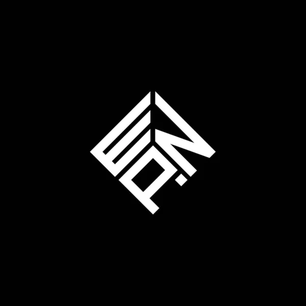 Projekt Logo Litery Wnp Czarnym Tle Kreatywne Inicjały Wnp Koncepcja — Wektor stockowy