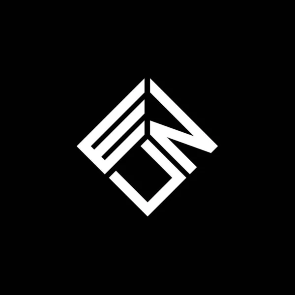 Wnu Letter Logo Ontwerp Zwarte Achtergrond Wnu Creatieve Initialen Letter — Stockvector