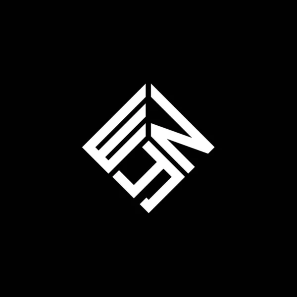 Design Logo Scrisorii Wny Fundal Negru Wny Creativ Iniţiale Litera — Vector de stoc