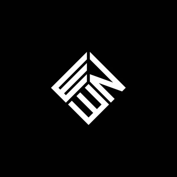 Σχεδιασμός Λογότυπου Γραμμάτων Wnw Μαύρο Φόντο Wnw Δημιουργική Αρχικά Γράμμα — Διανυσματικό Αρχείο