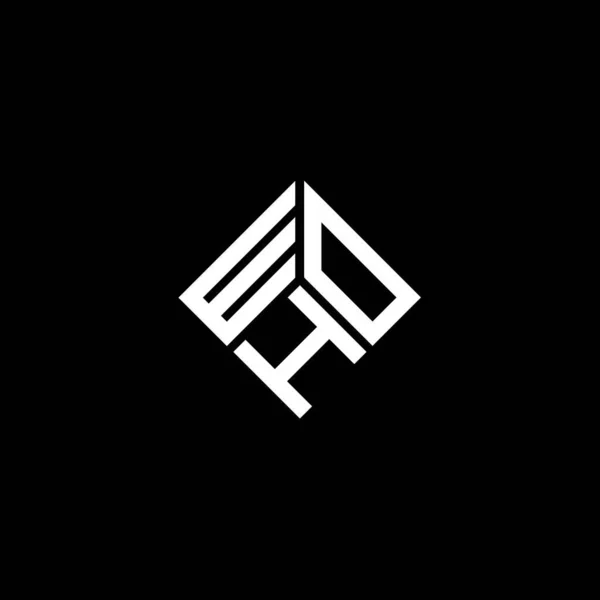 Σχεδιασμός Λογότυπου Γραμμάτων Woh Μαύρο Φόντο Δημιουργικά Αρχικά Woh Έννοια — Διανυσματικό Αρχείο