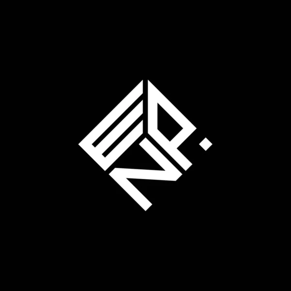 Diseño Del Logotipo Letra Wpn Sobre Fondo Negro Wpn Iniciales — Archivo Imágenes Vectoriales