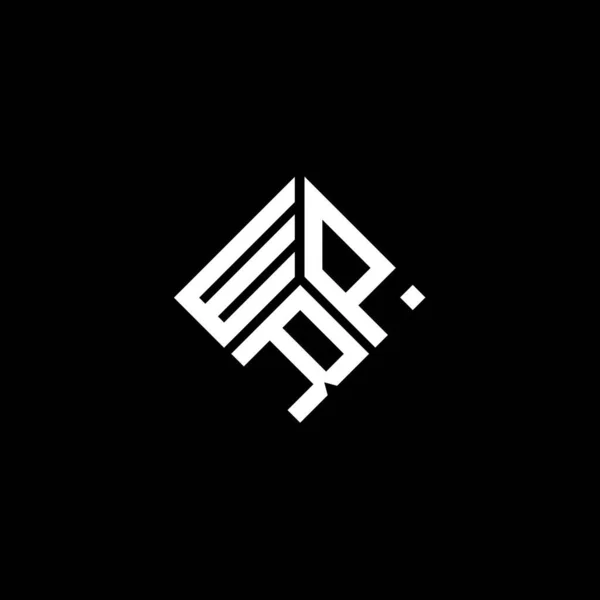 Design Logotipo Carta Wpr Fundo Preto Wpr Iniciais Criativas Conceito —  Vetores de Stock