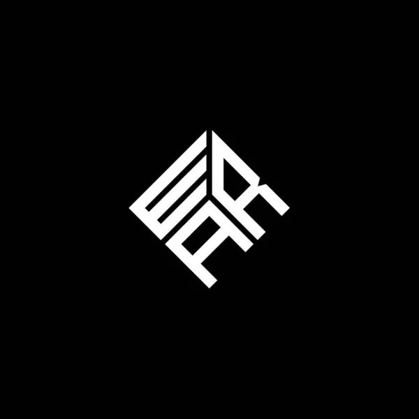 Diseño Del Logotipo Letra Wra Sobre Fondo Negro Wra Iniciales — Vector de stock