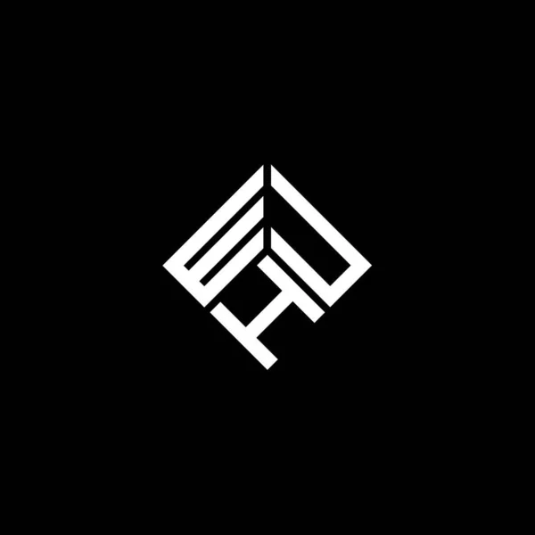 Wuh Lettera Logo Design Sfondo Nero Wuh Creativo Iniziali Lettera — Vettoriale Stock