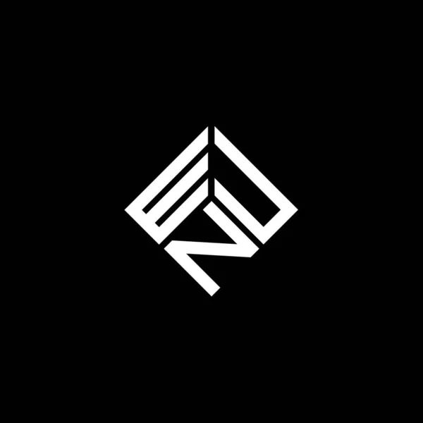 Diseño Del Logotipo Letra Wun Sobre Fondo Negro Wun Iniciales — Vector de stock