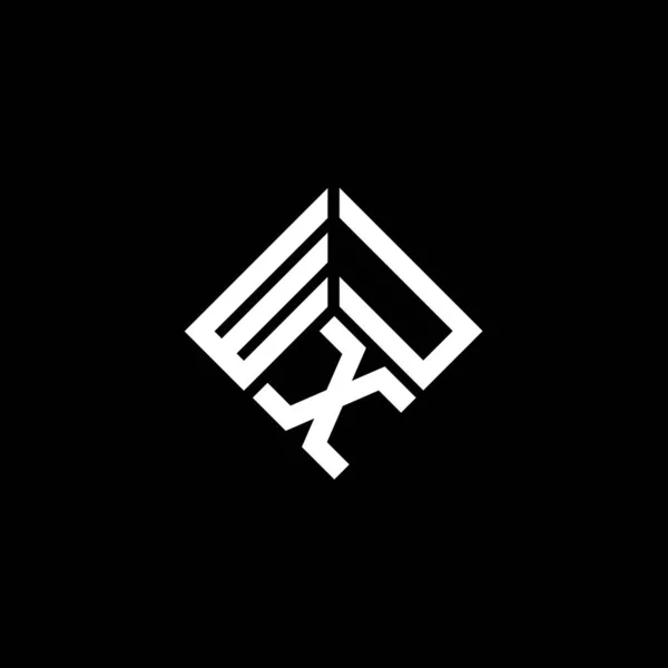 Diseño Del Logotipo Letra Wux Sobre Fondo Negro Wux Iniciales — Vector de stock