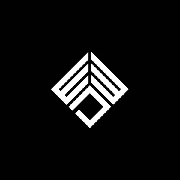 Wwd Logo Ontwerp Zwarte Achtergrond Wwd Creatieve Initialen Letter Logo — Stockvector