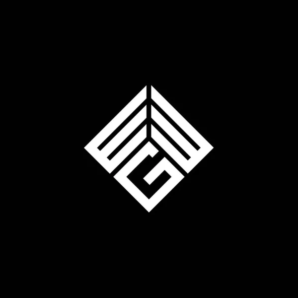 Diseño Del Logotipo Letra Wwg Sobre Fondo Negro Wwg Iniciales — Vector de stock