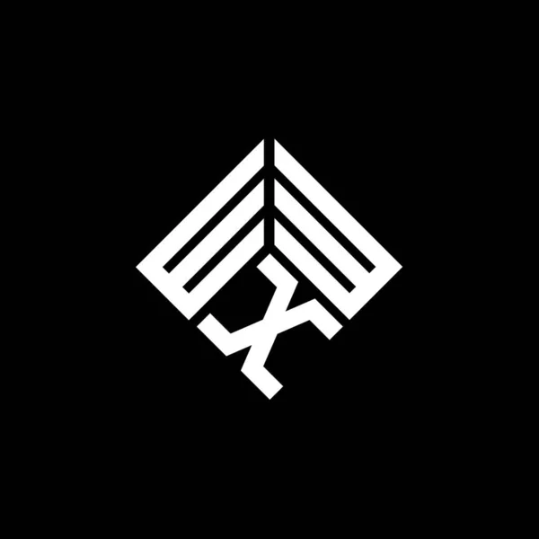 Wwx Lettre Logo Design Sur Fond Noir Wwx Initiales Créatives — Image vectorielle